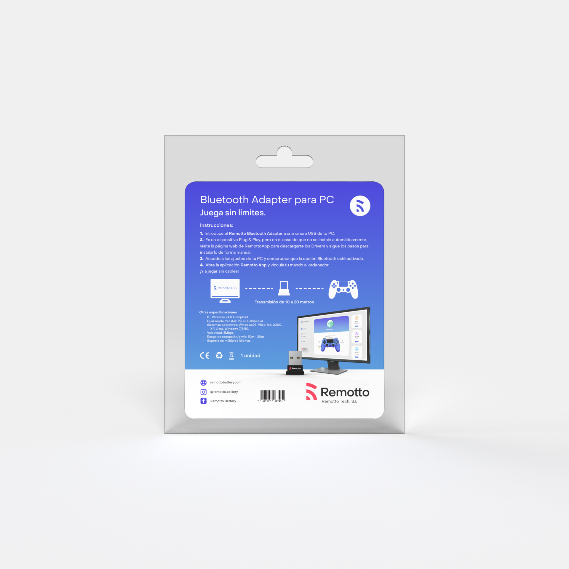 Adaptador Bluetooth Remotto